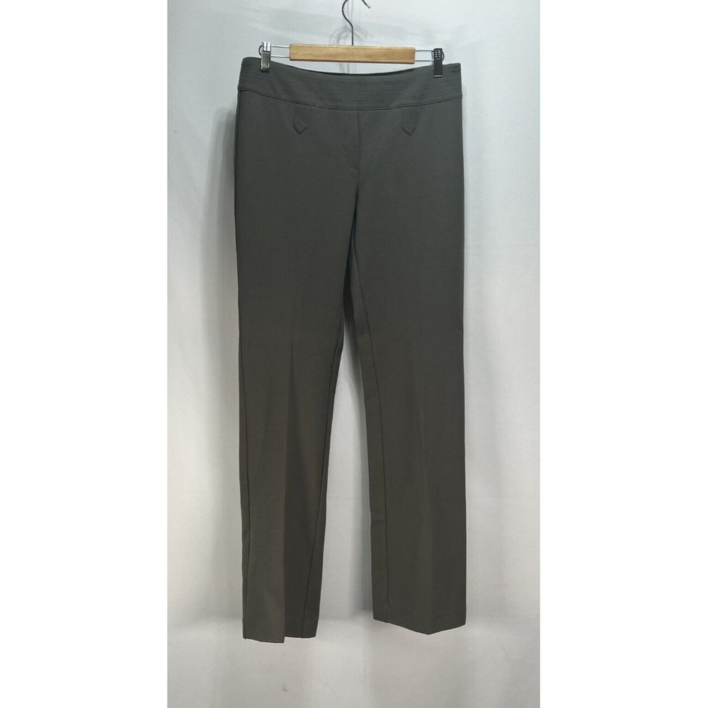 Rekucci Women's Size 12 Gray Stretch Waist Pull On Pants Rayon Nylon Polyester